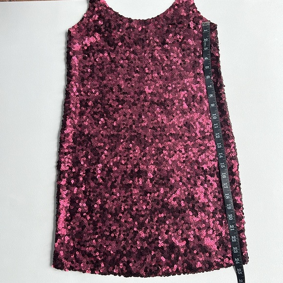 Theory dress‎ Dark Red Allegra Sequin party mini evening glam statement size 0 - Picture 5 of 8
